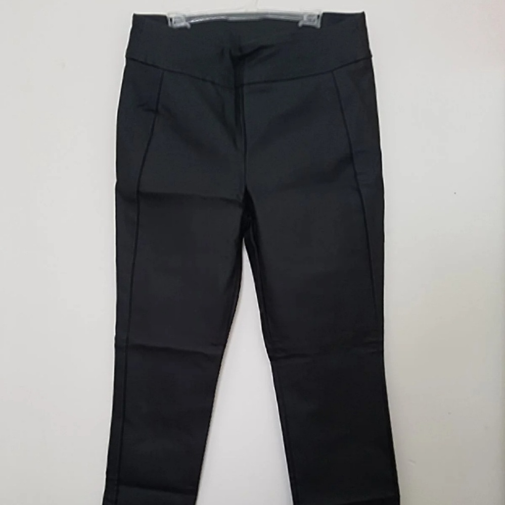Bar III Black Leather Pants